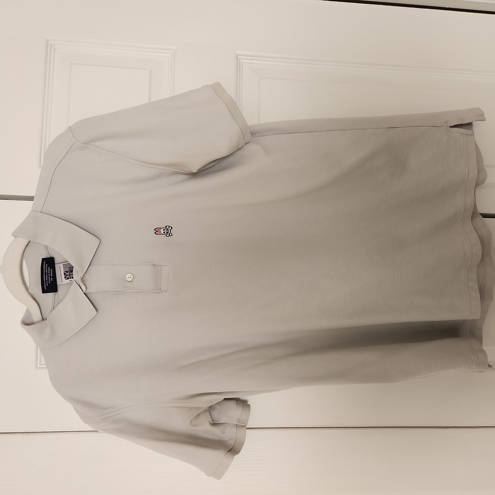Psycho Bunny Light Grey Polo - size 7 xl ***free shipping***